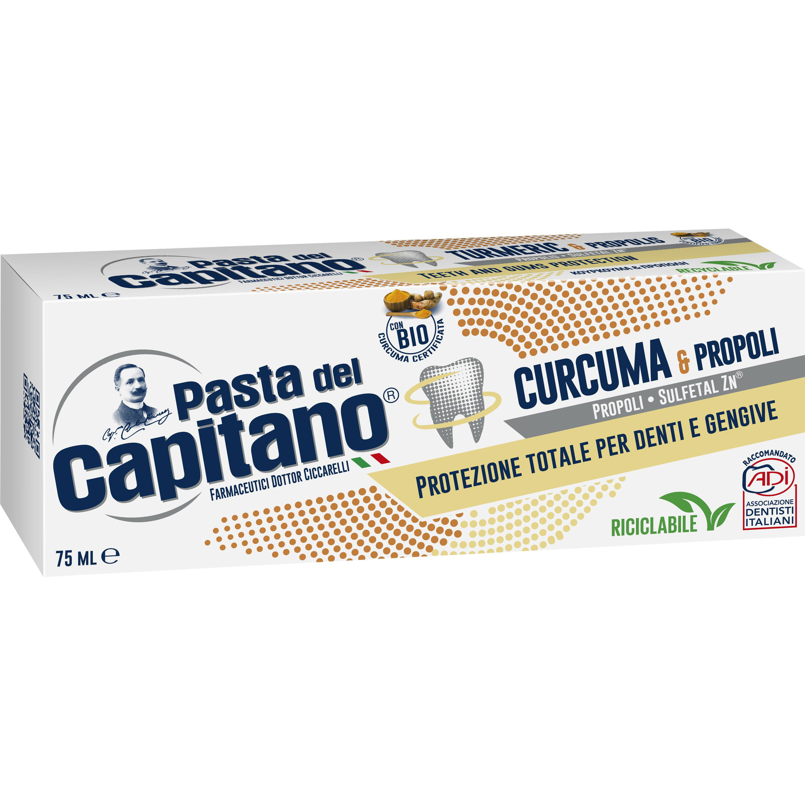 PASTA DEL CAPITANO Curcuma & Propolis 75 ml (8002140032110)-0