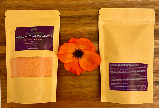 Mandarin & Cedarwood Luxury Natural Bath Blend in Eco-Pouch-0